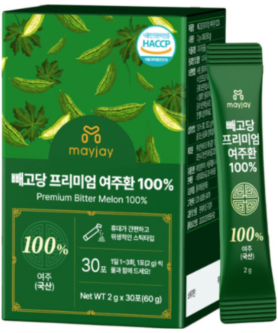 여주환 100% 국산 HACCP 스틱 메이제이, 3박스, 60g