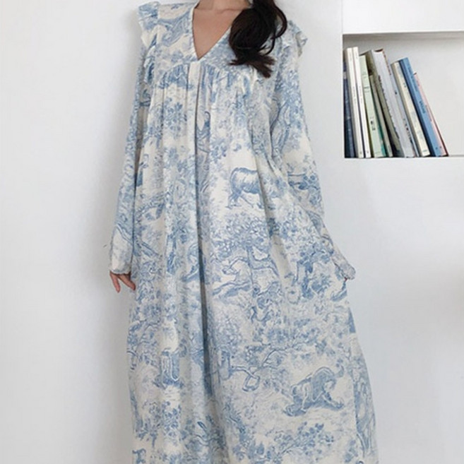 [아방핏new]파자마원피스/임산부원피스/빅사이즈/여성잠옷/원피스잠옷/편안한원피스