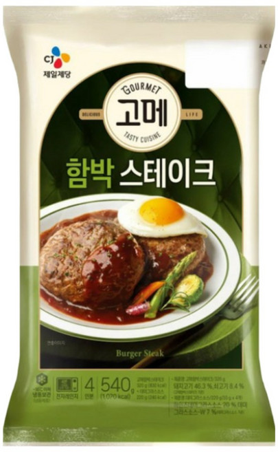고메 함박스테이크 540g, 3개