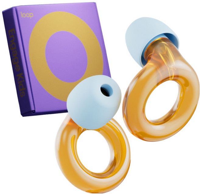 Loop 룹 이어플러그 인게이지 키즈 2 어린이용 집중력향상 소음감소 귀마개, 1개, 오션 오렌지