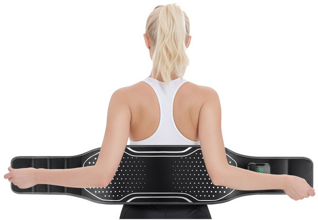 KINGLEAD 킹리드 에어백 온열 마사지 벨트 히팅 찜질기 조절 가능 진동 안마 허리 요추부 복부 보호 방수