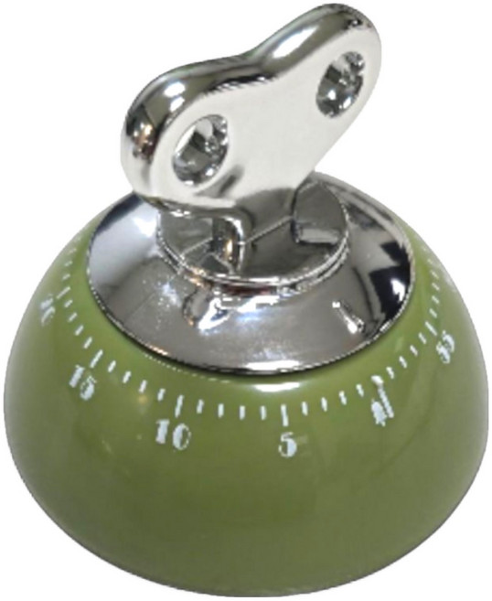 구글타이머 학습 운동 요리 태엽식 알람 무건전지 클래식디자인 타이머, 1개, 연두색