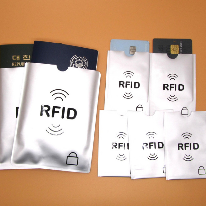 해킹방지 여권슬리브 카드슬리브 6종 7종세트 안티스키밍 RFID 여권케이스 패스포트홀더 신용카드케이스