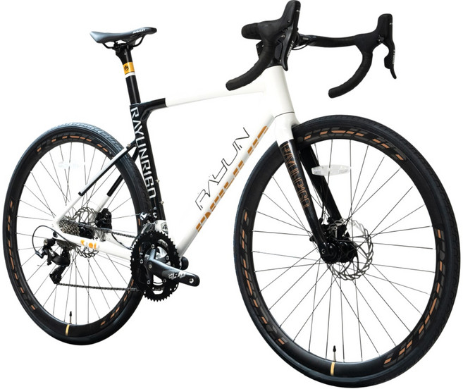레이윤 경량 알루미늄 R16D 700C 16단 듀얼레버 입문용 로드 자전거 완조립, 1개, 450cm, R16D 화이트/블랙 완조립(95%)
