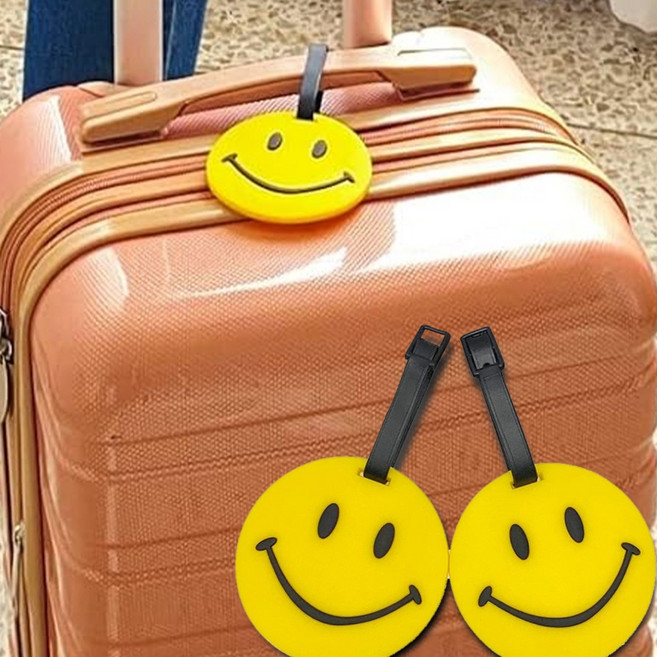 Hi therE 여행용 골프 스마일 네임텍 1+1