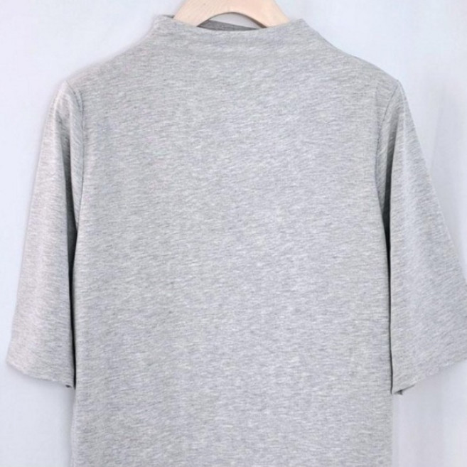 여성 이너티 부드러운 실켓 7부 티셔츠 하이넥 티블라우스 입술넥 미시 티셔츠 이너티