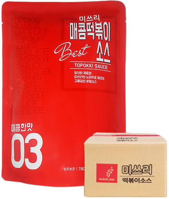 미쓰리 떡볶이 소스 03 매콤한맛, 780g, 10개