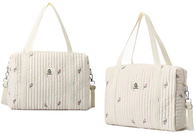 마마고 핸드백형 다용도 기저귀 가방 초경량 대용량, 아이보리