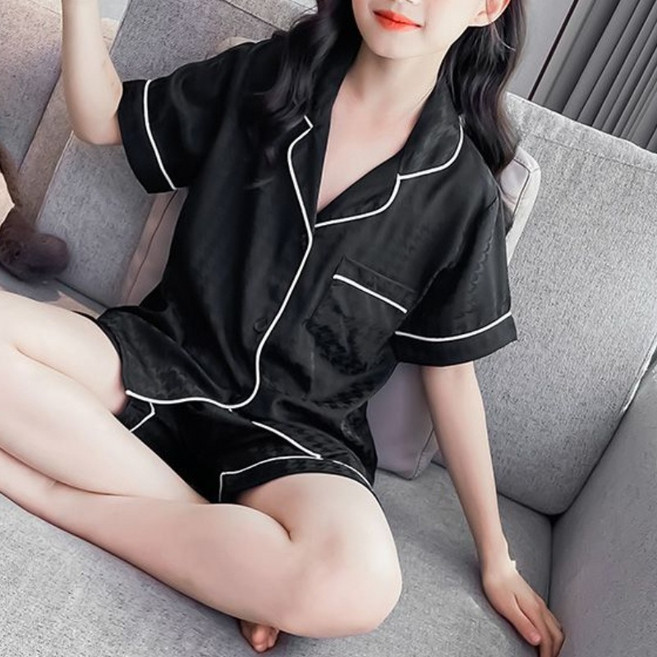 해피유통여아 여름 반팔 반바지 잠옷 홈웨어 세트14세 이상 XG03