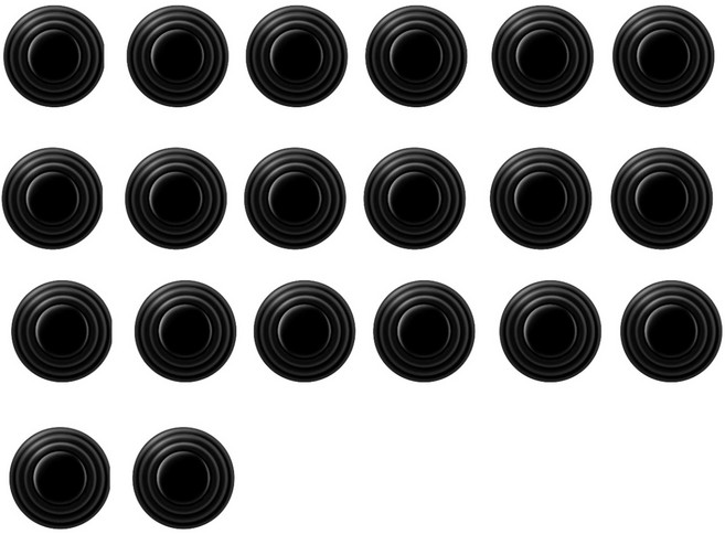 별오점 차량용 자동차 노문쾅 문쾅 충격 흡수 도어 가드 소음 방지 패드, 20개, 블랙