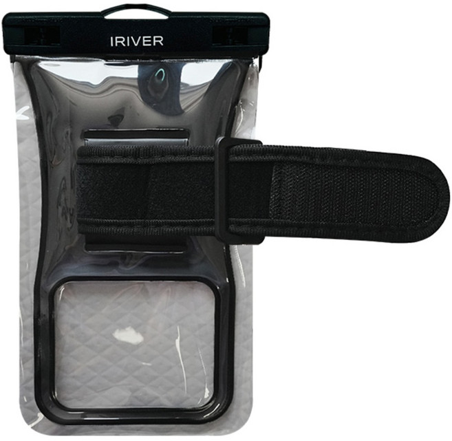 아이리버 올라운드 4중잠금 스마트폰 방수팩 + 넥스트랩 + 암밴드 + 미니포켓, 블랙, 1개