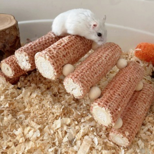 피그미다람쥐 용품 이갈이 옥수수 뜯뜯 사다리 스트레소 해소 용품, 1개, 옥수수 사다리