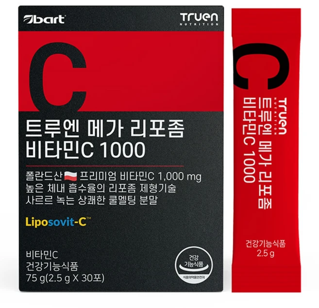 트루엔 메가 리포좀 비타민C 1000 분말스틱 30회분, 75g, 1박스 - 쿠팡