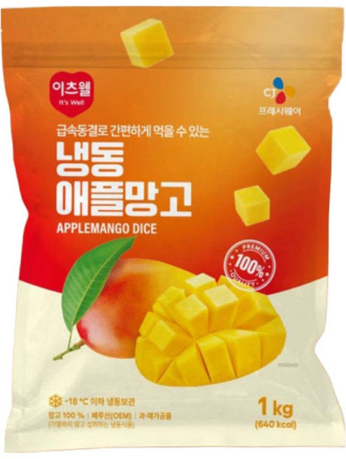 [CJ프레시웨이] 이츠웰 아이스 애플망고 1kg x 5개