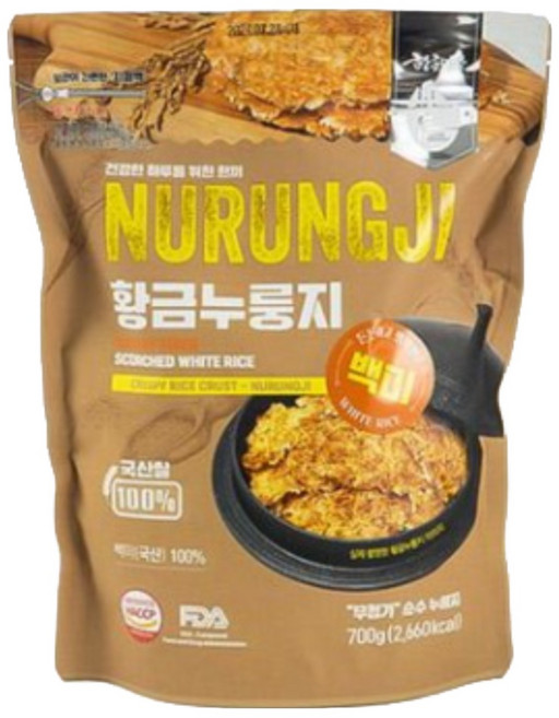 [사은품증정]독일 미국으로 수출되는 황금누룽지 백미 3봉 FDA HACCP 주전부리 랜덤 증정, 3개, 700g
