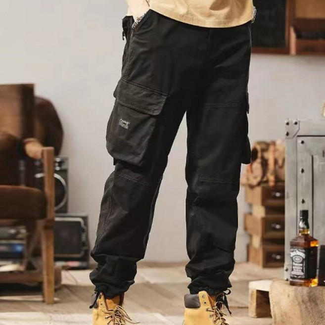 ZP9202 워싱 절개 스판 카고 조거바지