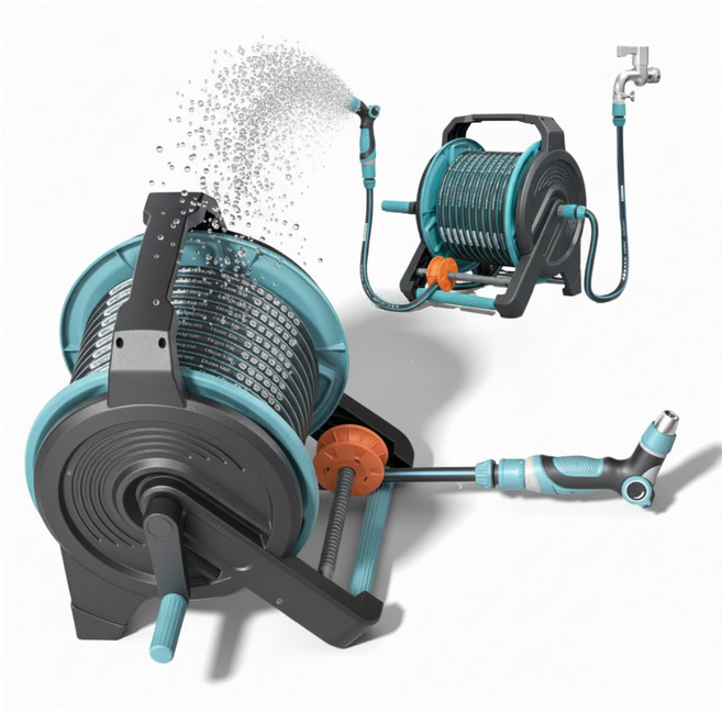 머스코 고압 자동 호스 정리 수도물 분사기 FWO9I 50미터