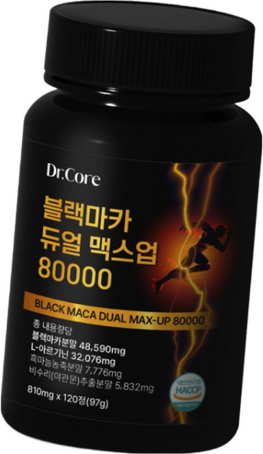 닥터코어 블랙마카 아르기닌 듀얼 맥스업 80000, 2개, 120정