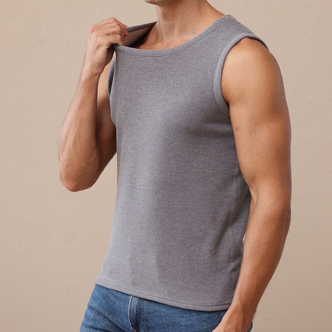 남자 면 보온 나시 히트텍 발열 기모 런닝 민소매