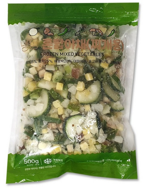 냉동 혼합 야채 6종 찌개용, 500g, 3개