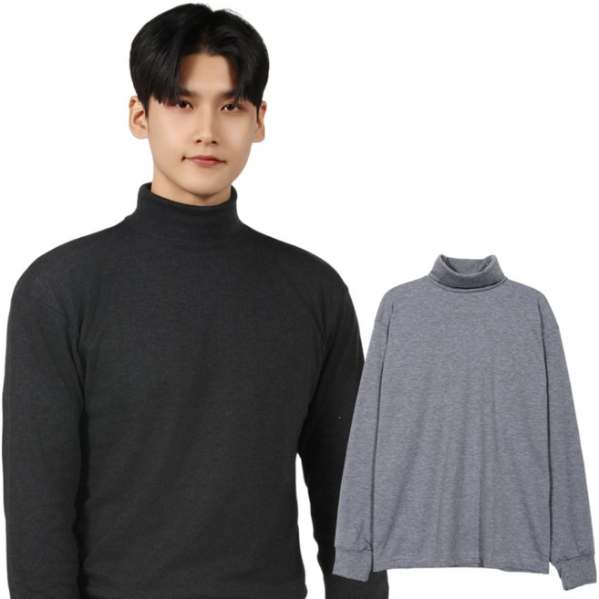 마이폴 2개 스판 남자 목폴라 기본 이너 데일리 폴라티