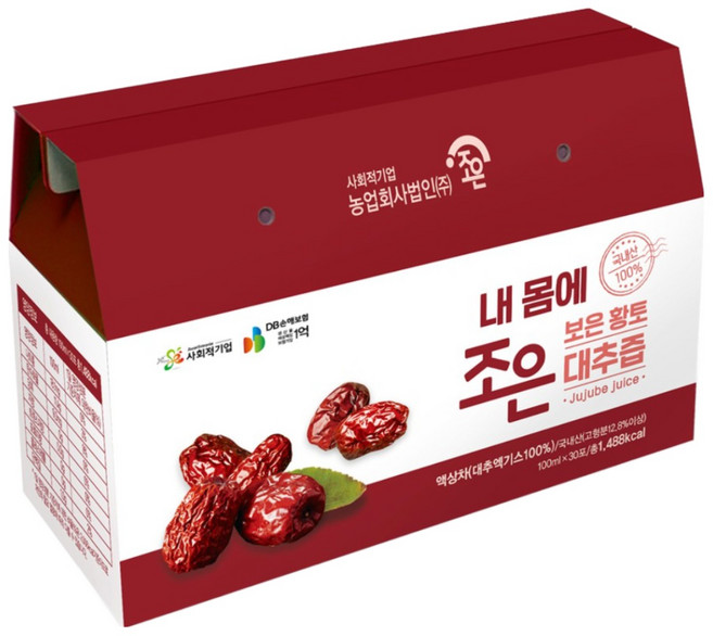 [조은] 대추즙 100ml30포 50포, 50개, 100g