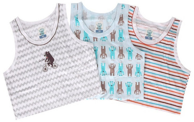 디비코리아 MRK 무형광 순면 남아용 아동 주니어 런닝 세트 3P - 베어