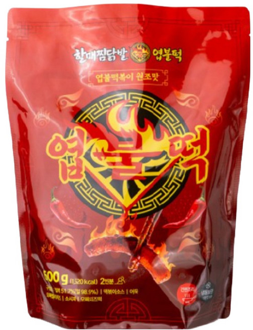 엽불떡볶이 600g 즉석떡볶이 밀떡볶이 떡볶이 밀키트, 1개