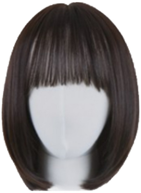 가발닷컴 중단발 인모믹스 통가발 여성 탈모 항암가발, 내츄럴블랙, 1개