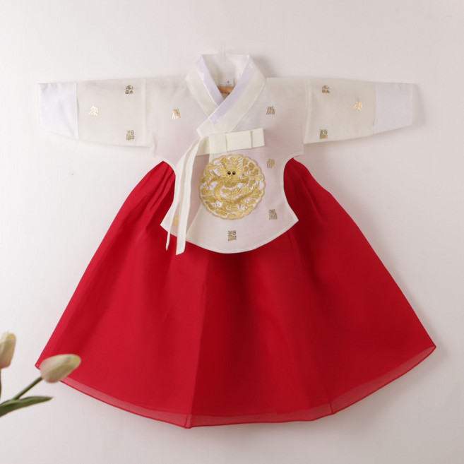 여아 한복 아동 한복 국산 전통 고급 유아 빨간 치마 백일 자매 빨강 어린이 설빔 돌한복
