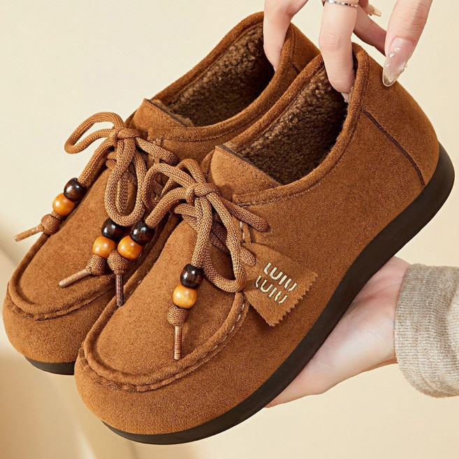 여성 겨울 뽀글이 심플 방한화