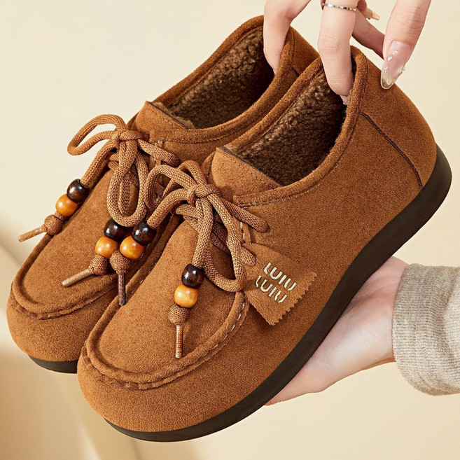 여성 겨울 뽀글이 심플 방한화