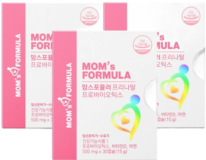 맘스포뮬러 프리나탈 프로바이오틱스 임산부 수유부 유산균, 3개, 30회분 - 쿠팡