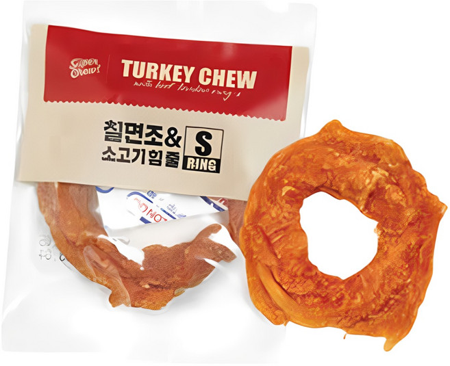 강아지 칠면조 소힘줄 터키츄 껌 간식, 혼합맛(칠면조/소고기), 11g, 10개