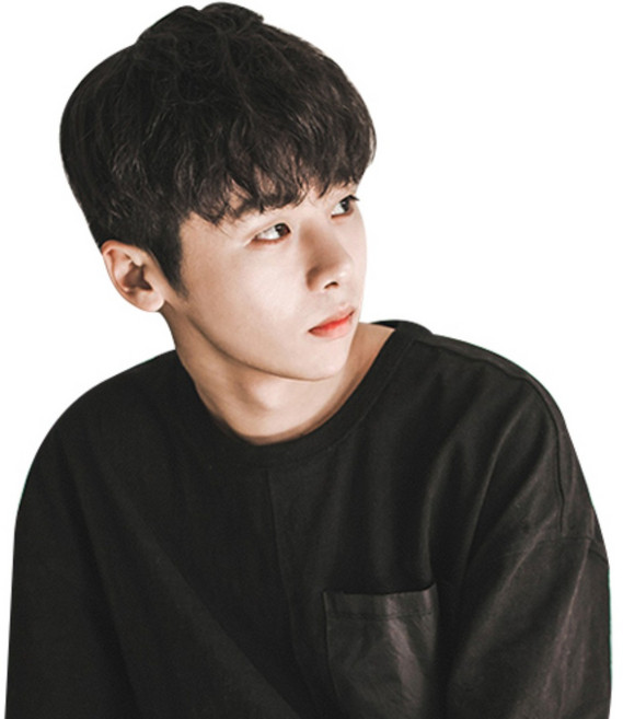 가발나라 남성 투블럭 스핀스 왈로 펌 부분가발, 내츄럴브라운, 1개