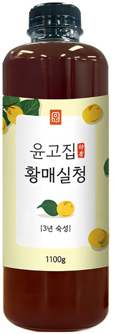 윤고집 하동 황매실청 매실장인 3년숙성, 1개, 1개입, 1100g