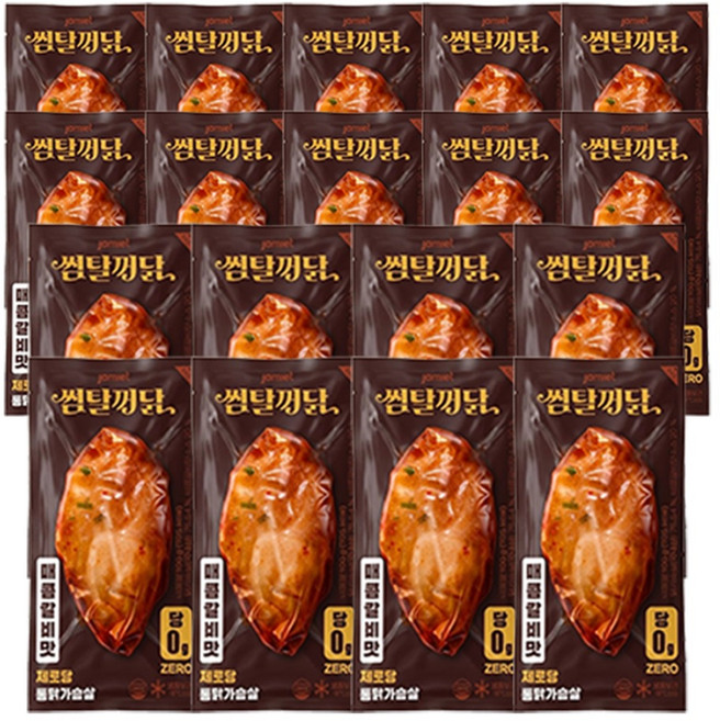 재미어트 썸탈꺼닭 제로당 저당 통닭가슴살 매콤갈비맛 (냉동), 18개, 100g