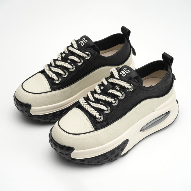 라마트리 코어스텝 7cm 키높이 소가죽 스니커즈