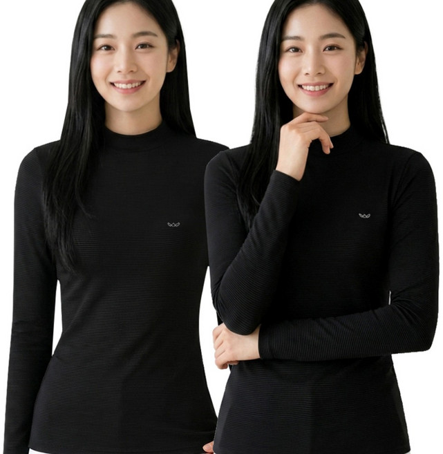 8위 - 아소트 1+1 자외선차단 UV 프리미엄 스포츠 골프 이너웨어 쿨링 여성 반폴라 티셔츠