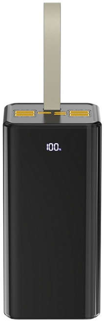 WOWWAY 대용량 보조배터리 50000mAh 고속충전 PD+QC3.0 일체형 휴대용 전원 여행용 캠핑용 파워뱅크, 블랙