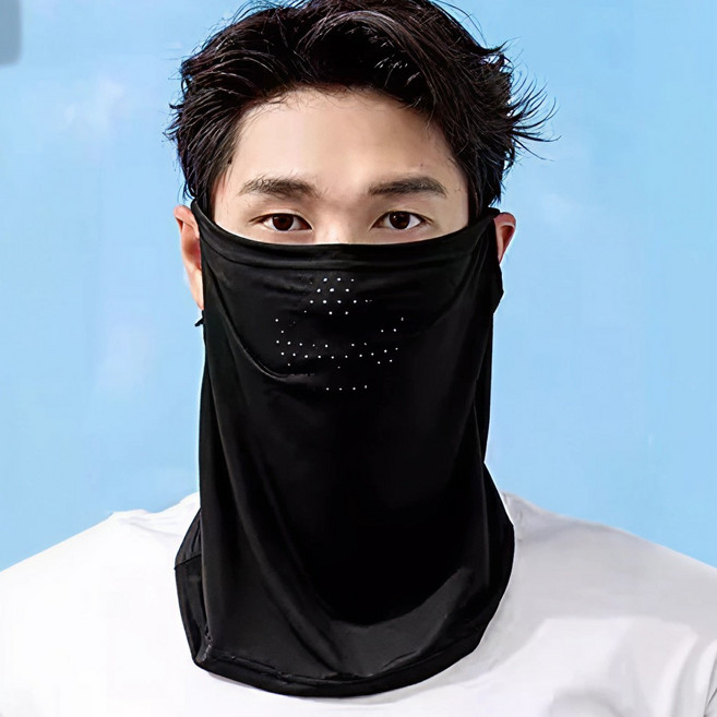 자외선차단 쿨 스포츠 마스크 1+1, 블랙 + 블랙, 1세트