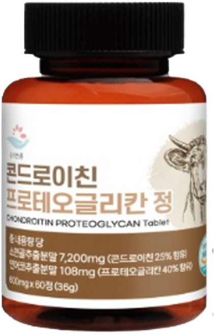 콘드로이친 글루코사민 프리미엄 프로테오글리칸 맥스 관절 콘도로이친 연골 타히보 정 600mg, 1개, 180정