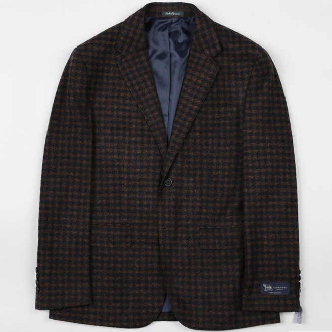 본사직영 런던포그 남성 하운드투스 블랙 브라운 클래식 자켓 (LMWJA751)