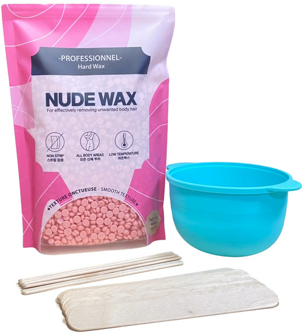 누드왁스 핑크 왁싱키트 제모 왁스 대용량, 460g, 1개