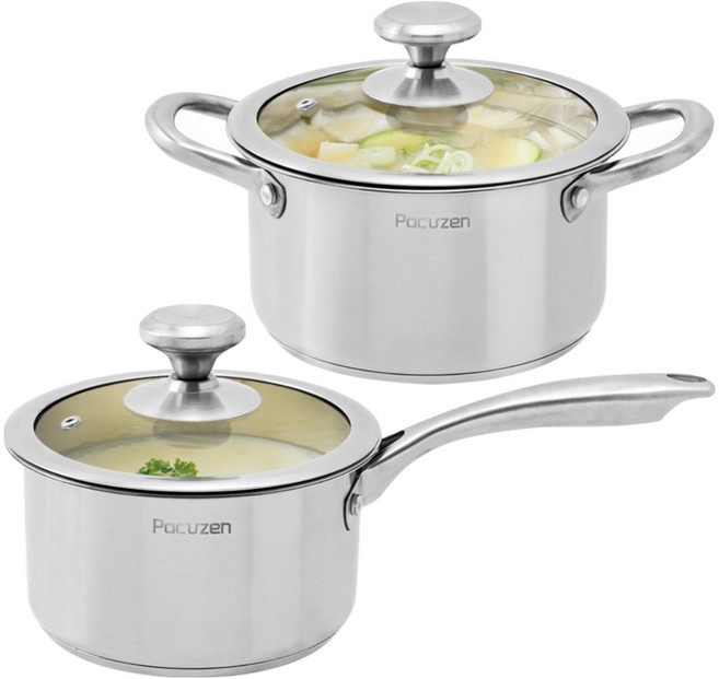 파쿠젠 IH 인덕션 스텐 냄비세트 18편수+20양수, 올스테인레스, 1세트, 18편수 +20양수
