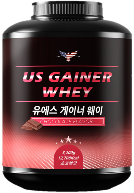 유에스게이너 단백질 고함량 가성비보충제 No.1 벌크업프로틴 게이너 연한코코아 곡물맛, 1개, 3.2kg