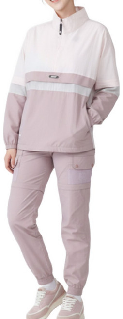 스프리스 여성 3단 배색 아노락 세트