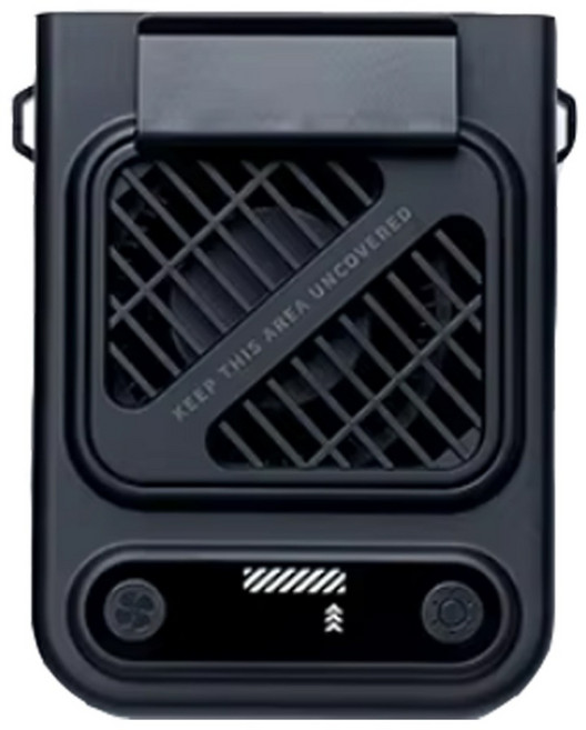 파인굿즈 8000mah 저소음 BLDC 클립팬 휴대용 손 선풍기 손풍기 목 넥밴드 집게, 블랙