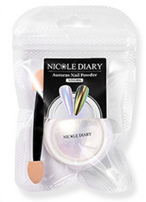 오로라 네일 파우더 크롬 미러 셀프 젤네일 아트 재료 반짝이 글리터, 1개, NDA021 내츄럴