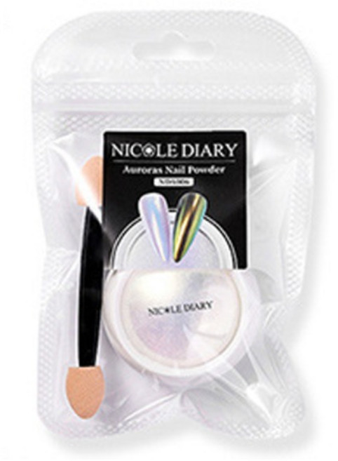 오로라 네일 파우더 크롬 미러 셀프 젤네일 아트 재료 반짝이 글리터, 1개, NDA022 샤인실버